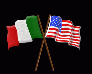 Italian and American flags