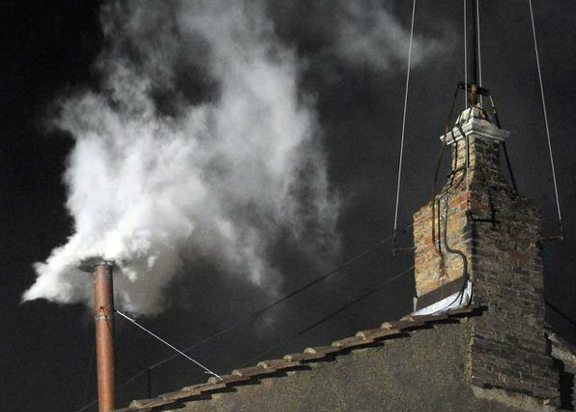 White Smoke from the Sistin Chapel's chimney