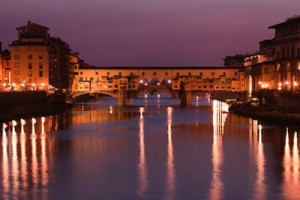 Ponte Vecchio at night in Florence