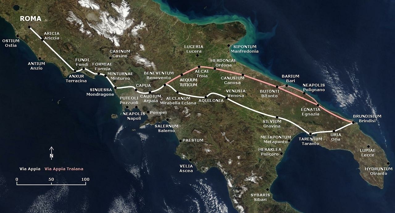 appian way map ancient rome        
        <figure class=