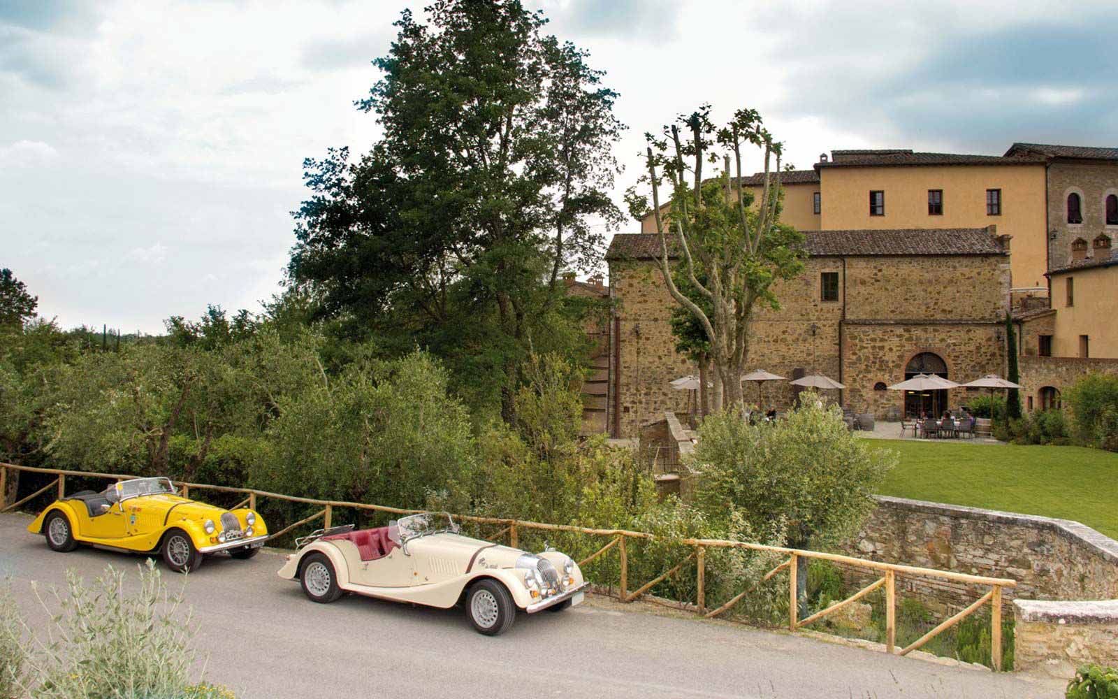 Vintage cars at Castel Monastero Tuscan Resort & Spa