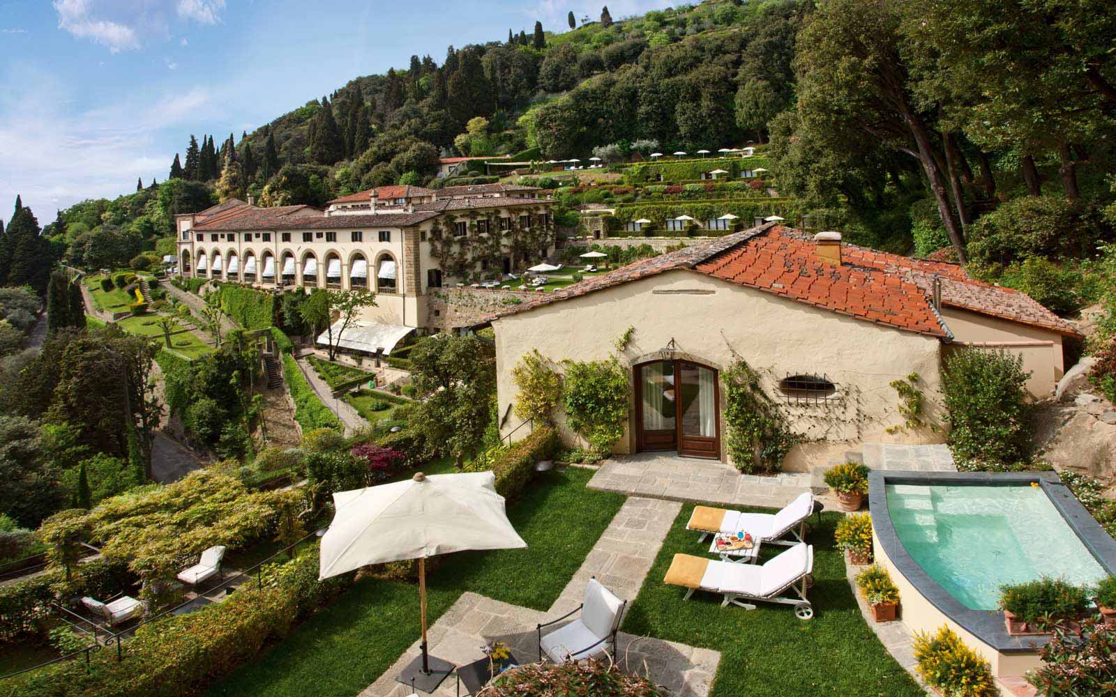 Private terrace at Belmond Villa San Michele