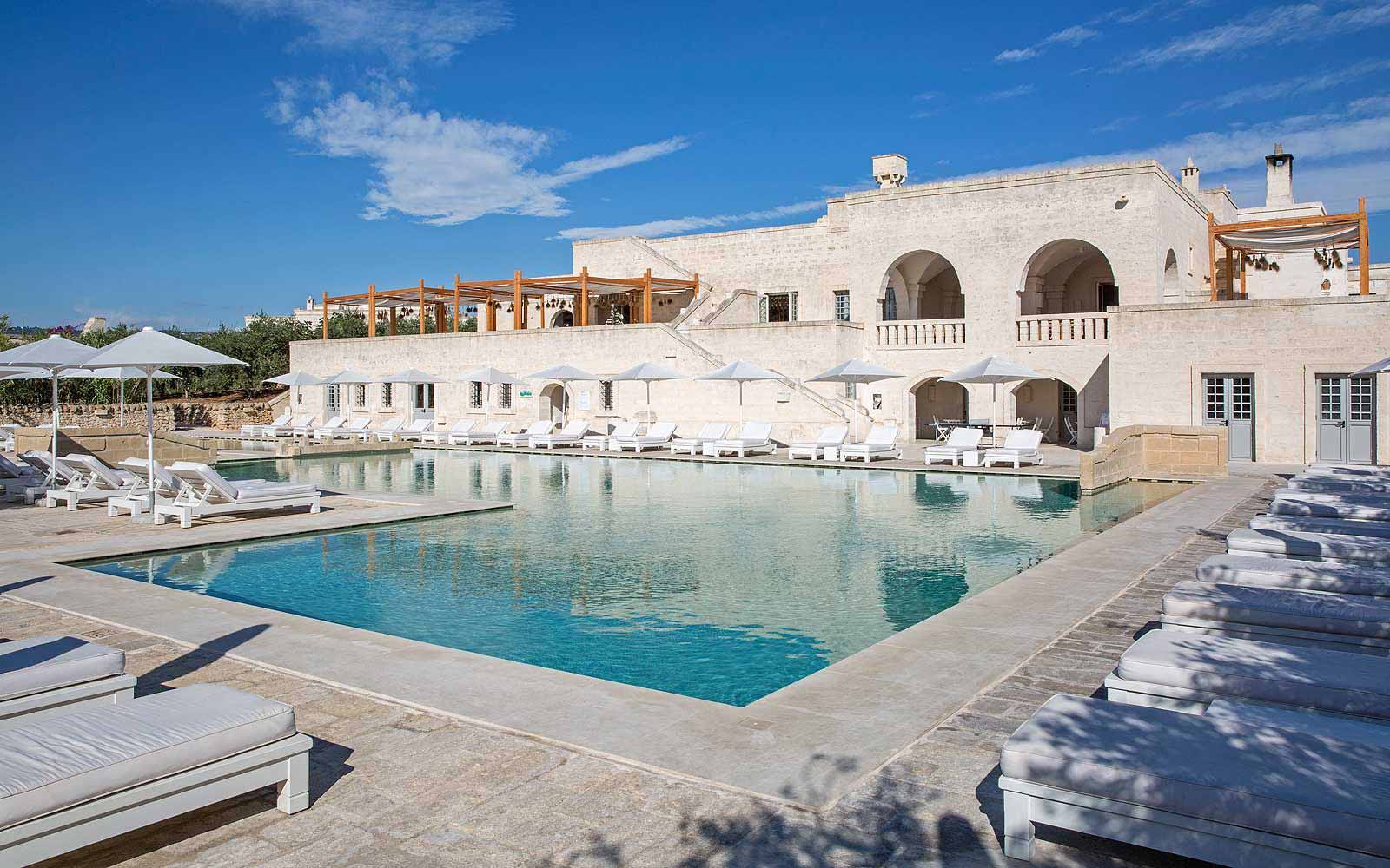 A swimming pool at the Borgo Egnazia