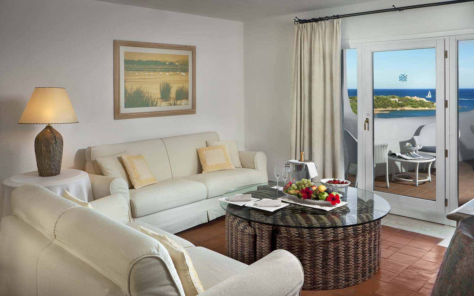 Presidential Suite's lounge at the Hotel Romazzino