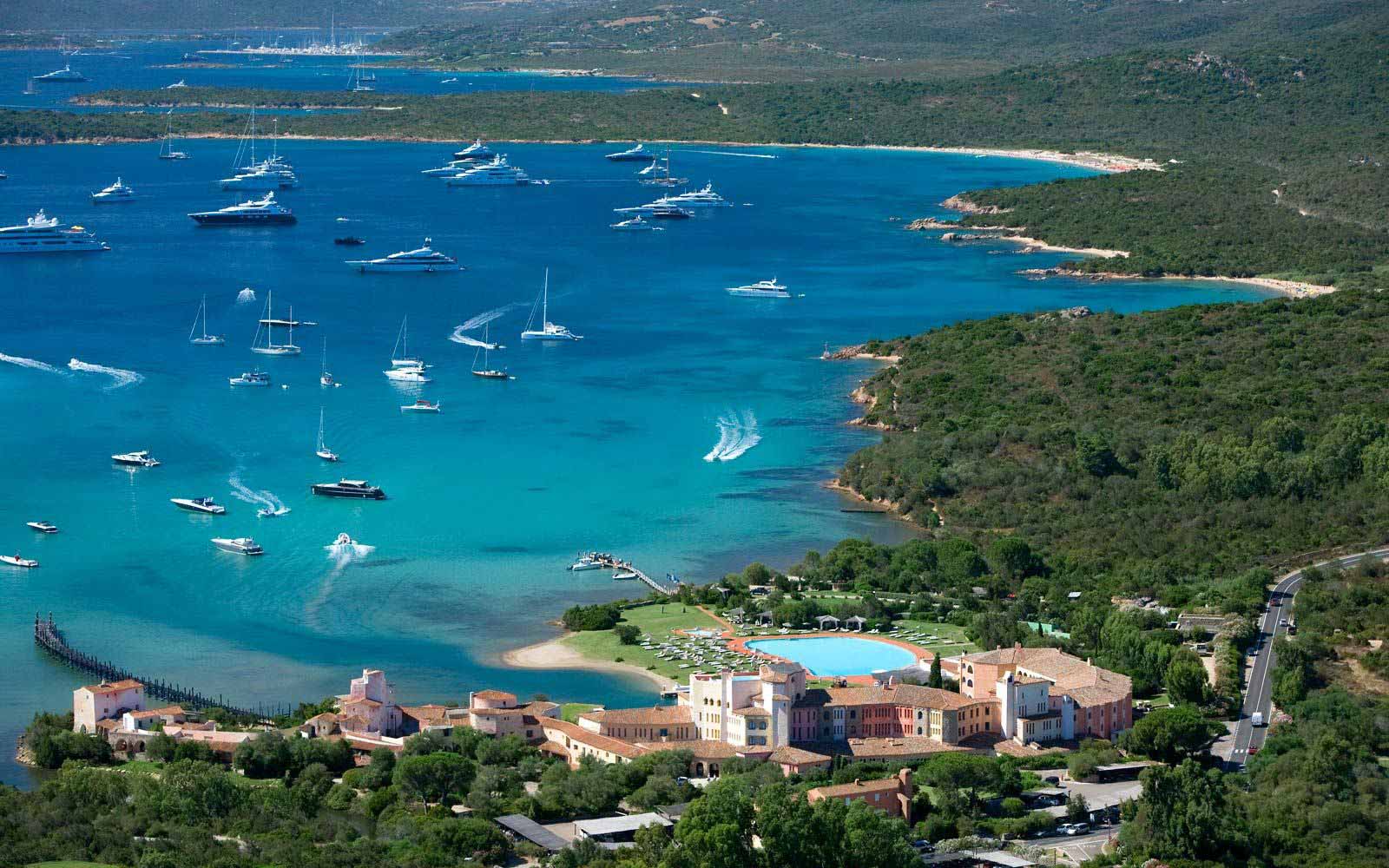 Panoramic view over Hotel Cala Di Volpe