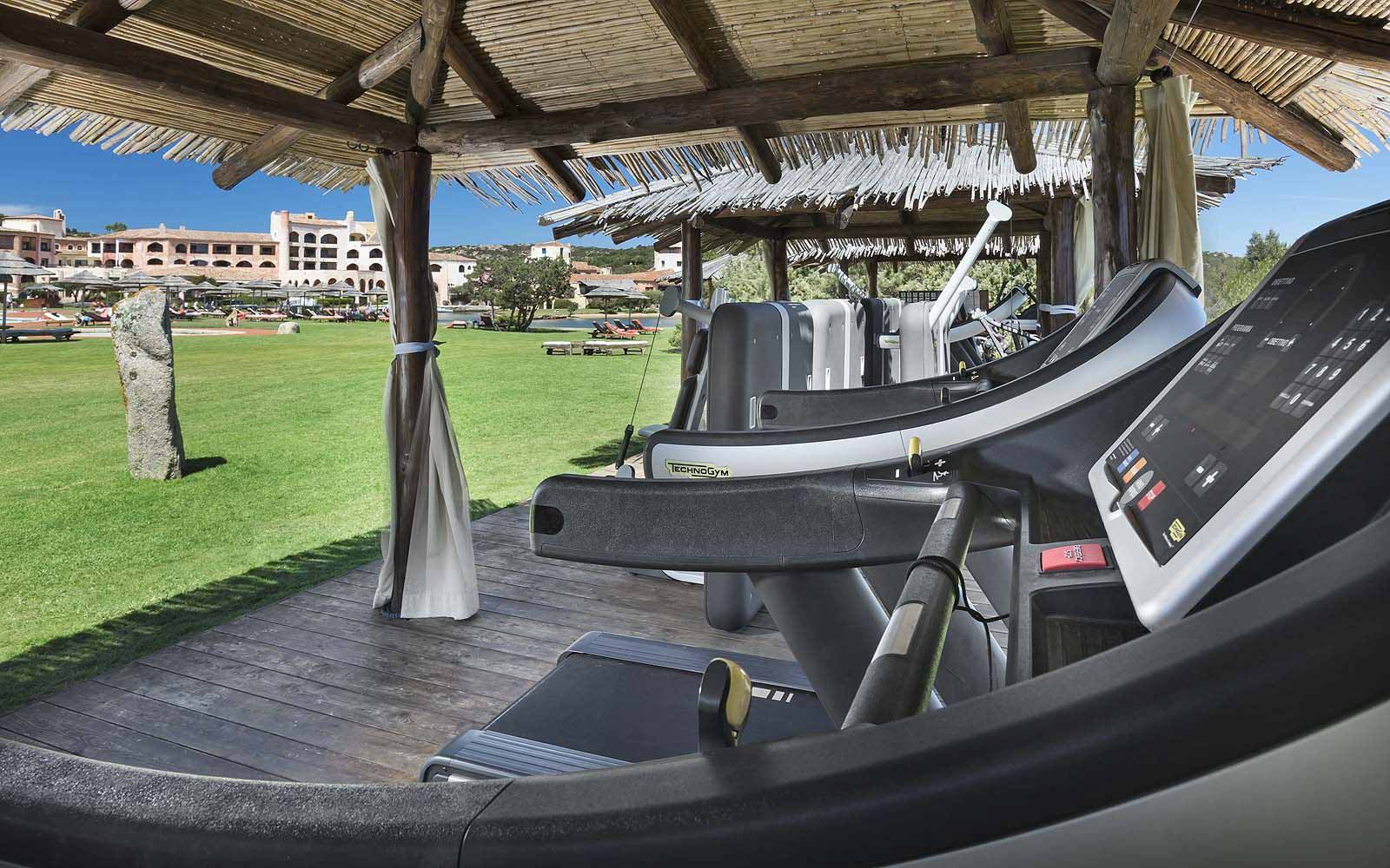 Outdoor gym at the Hotel Cala di Volpe