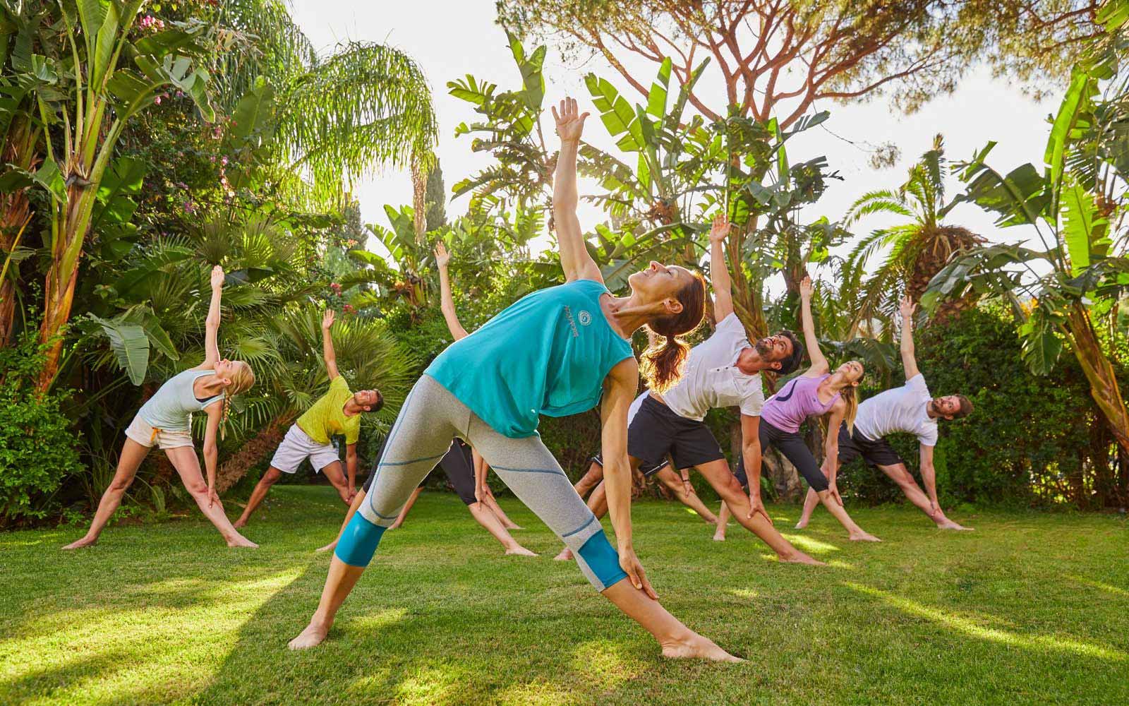 Yoga lessons at the Forte Village Resort