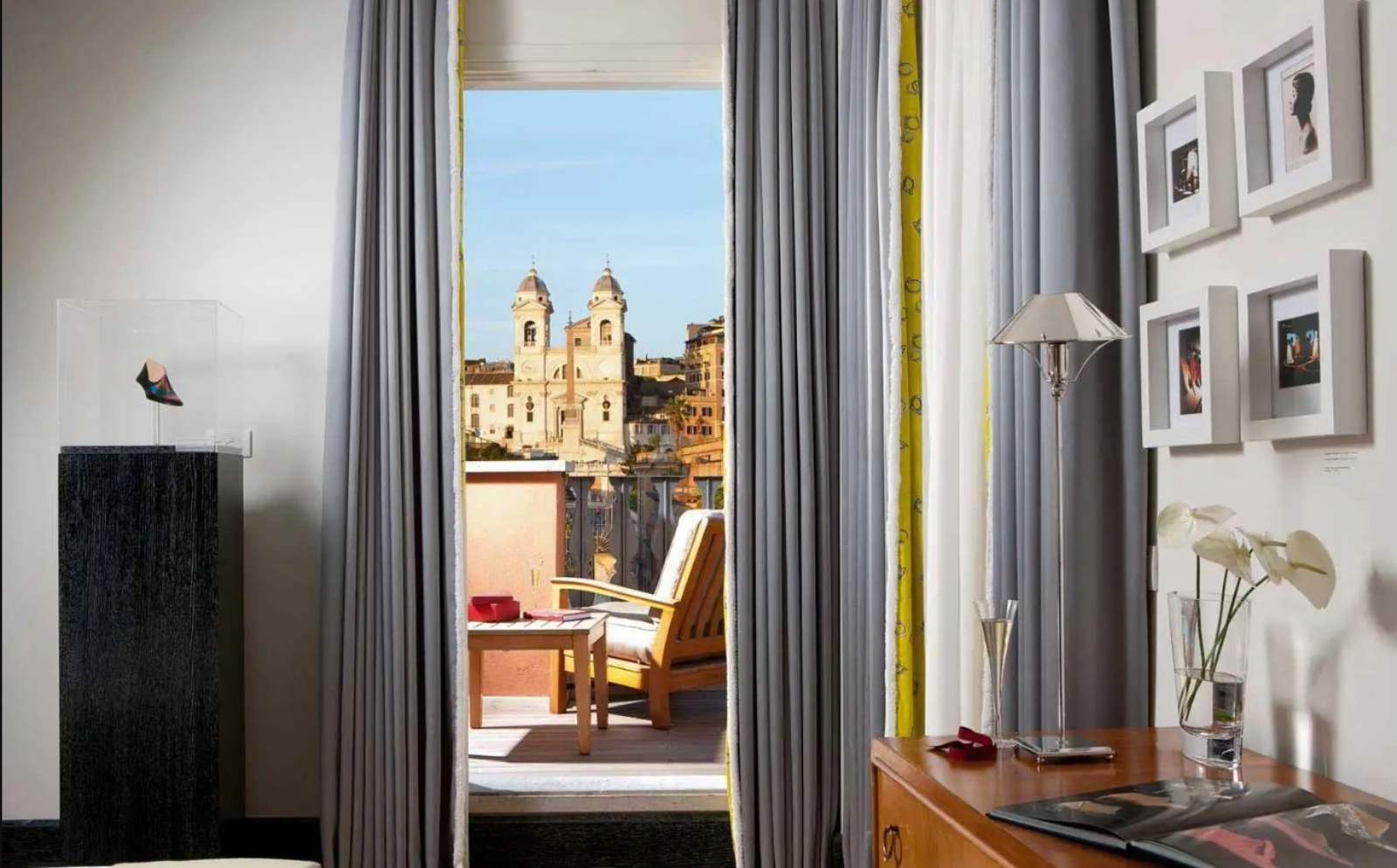 View of the Spanish Steps in the Penthouse Suite of Portrait Suites
